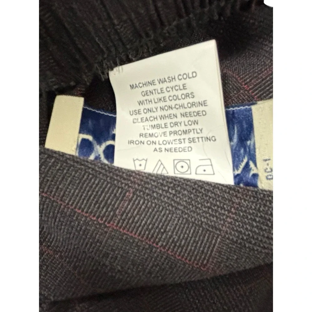 Vintage Donnkenny Woman Size 22W Black Red Plaid Dress Slacks Elastic NWT - Picture 9 of 14